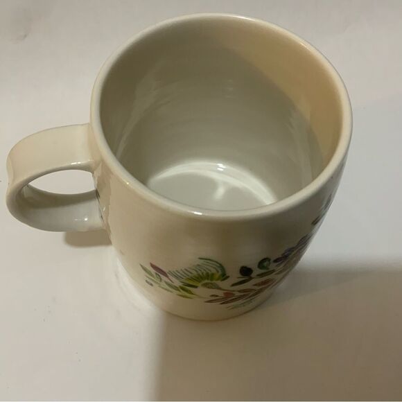 Anthropologie Starla E Halfmann Monogram Letter W Coffee Mug Cup Floral Colorful - Picture 5 of 8